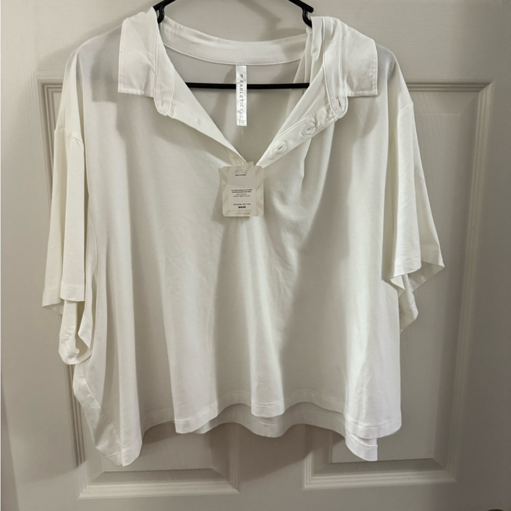 Fabletics Crop Collar Blouse Relaxed Fit